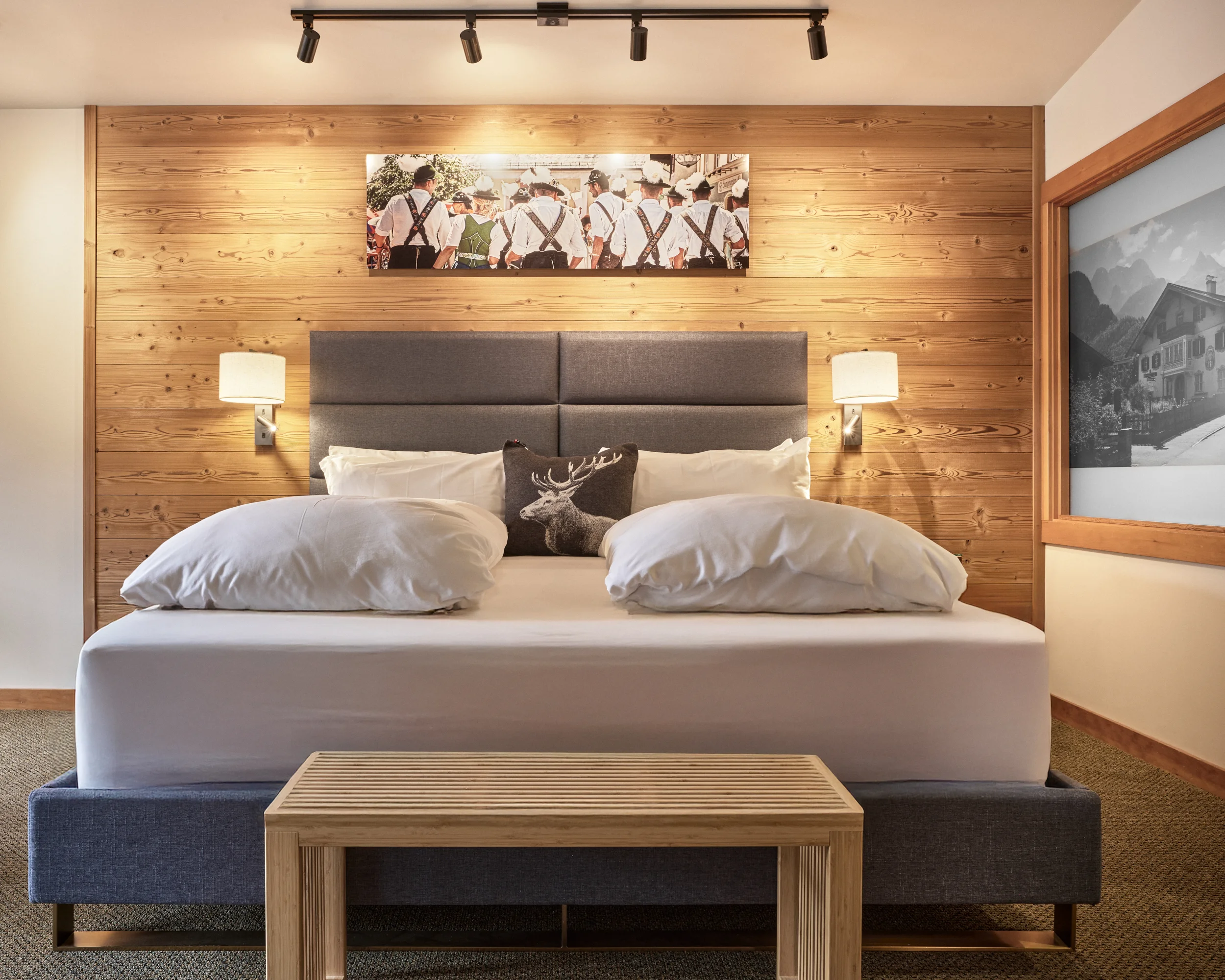 View of bed in Spring Suite