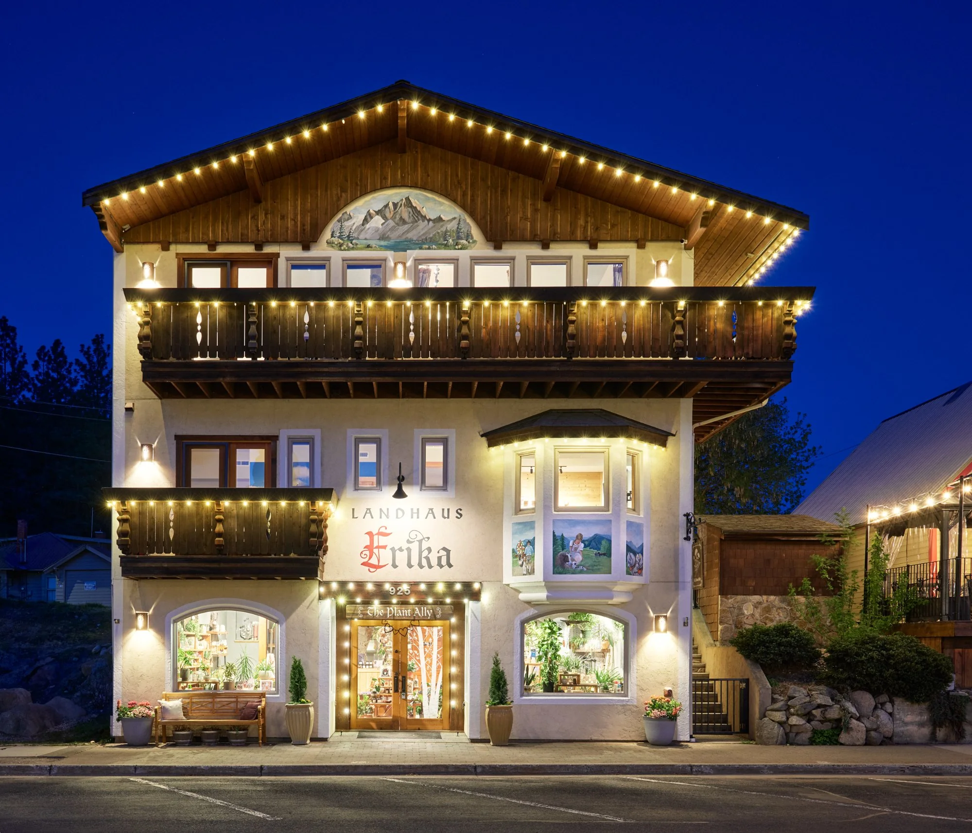 Landhaus Erika exterior at night